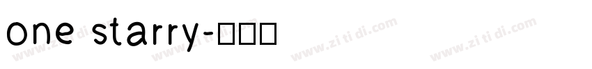 one starry字体转换